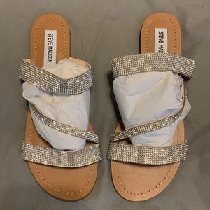 Steve Madden encrusted sandal nwobox